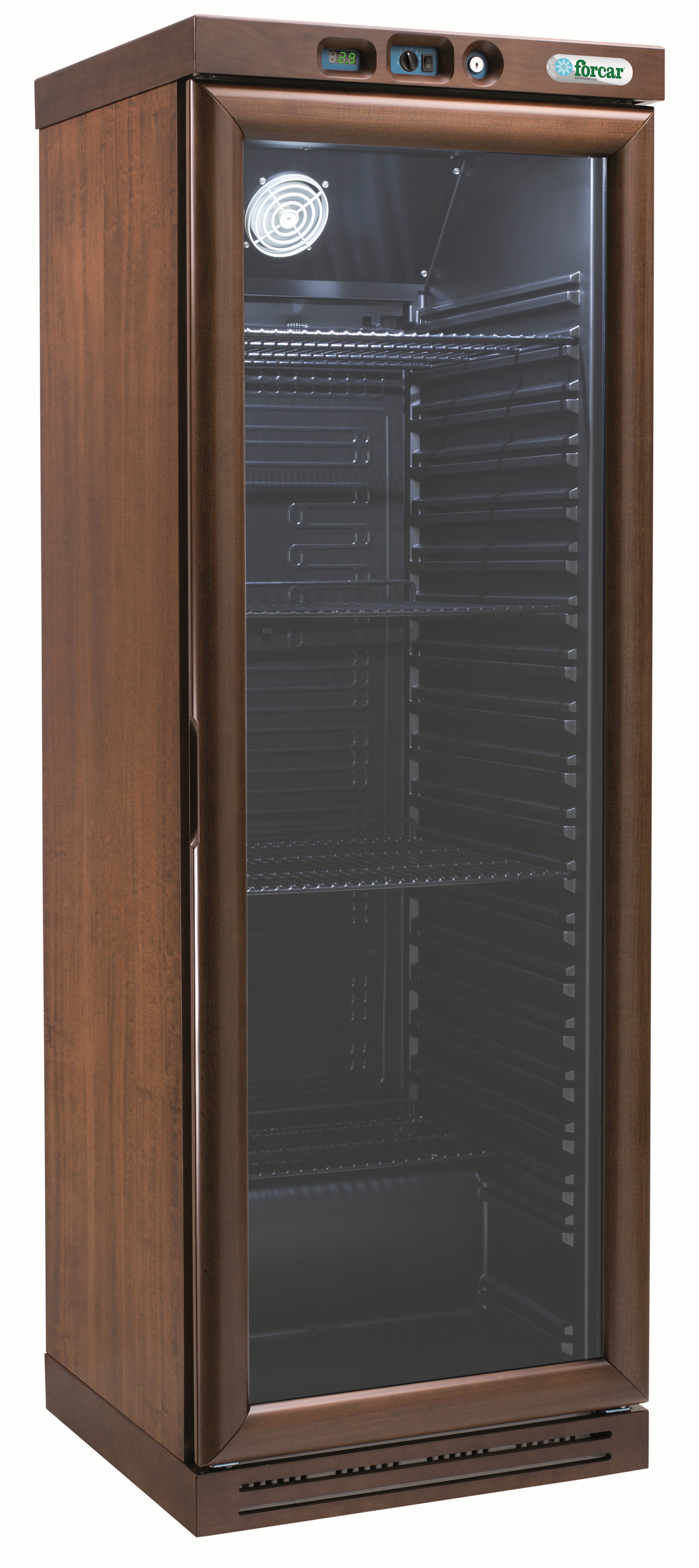 CANTINETTA VINI LEGNO REFRIGERATA STATICA +2+8°C NOCE SCURO/NERO KL2791B
