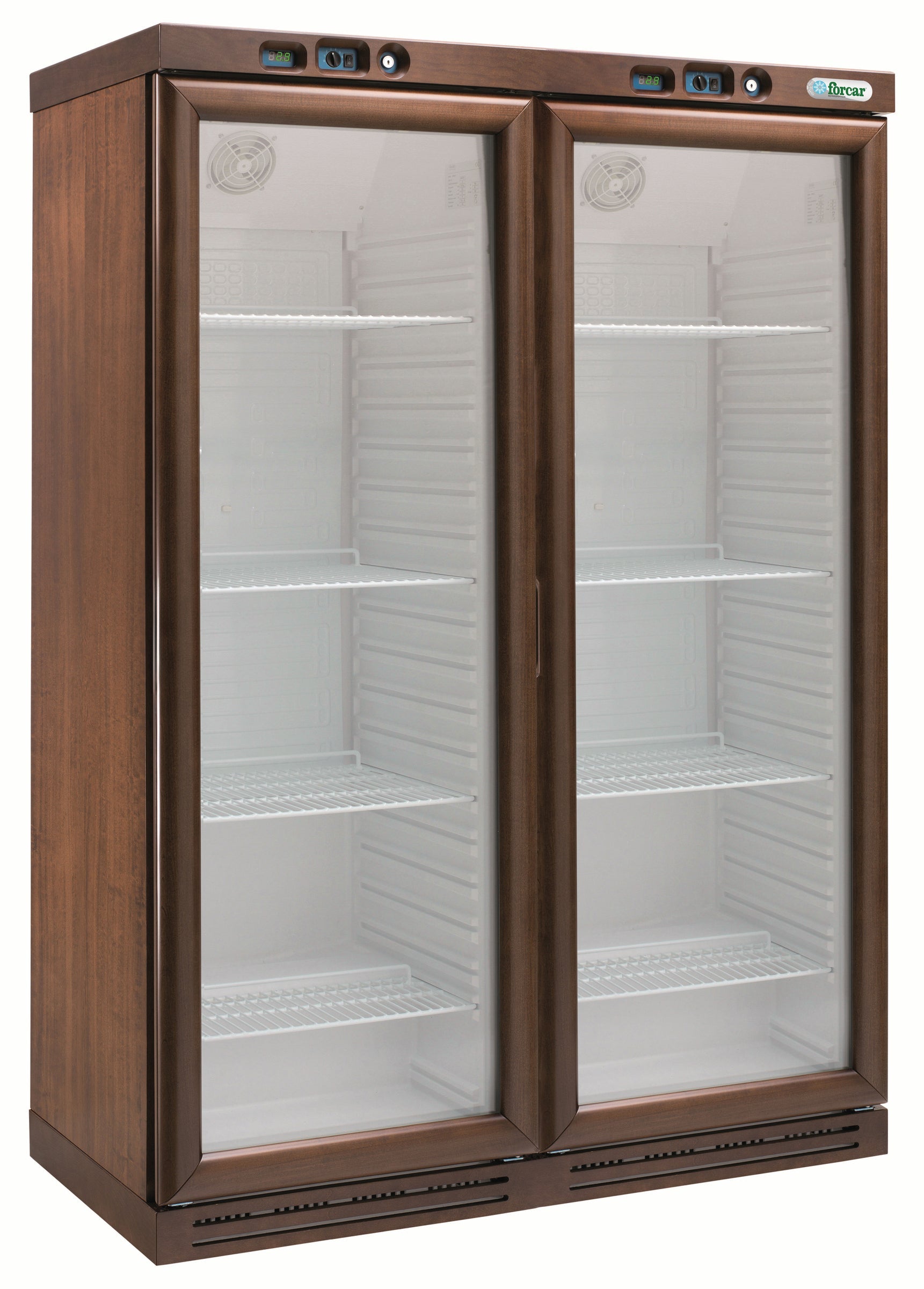 CANTINETTA VINI LEGNO REFRIGERATA STATICA +2+8°C/+2+8°C NOCE SCURO KL2792