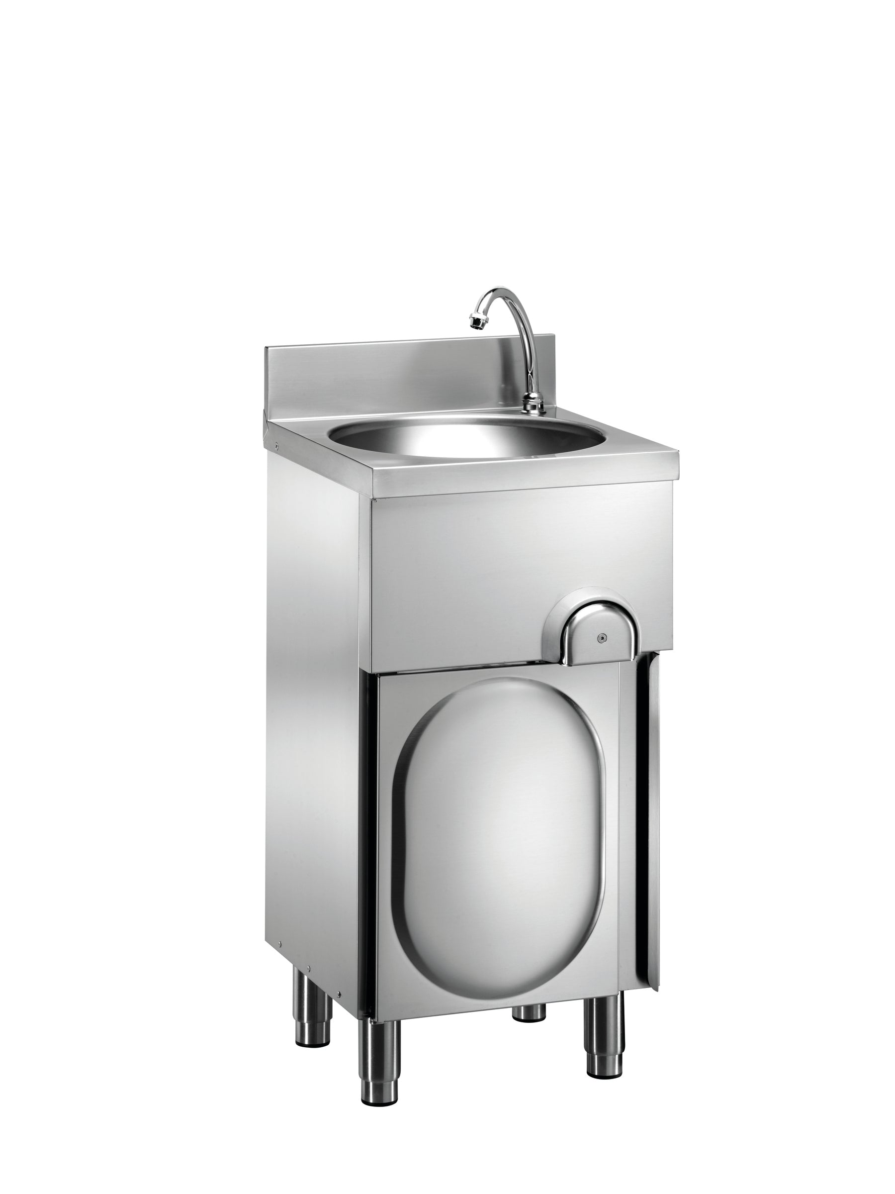 LAVAMANI INOX SU MOBILE C/PORTA BATTENTE LM48M