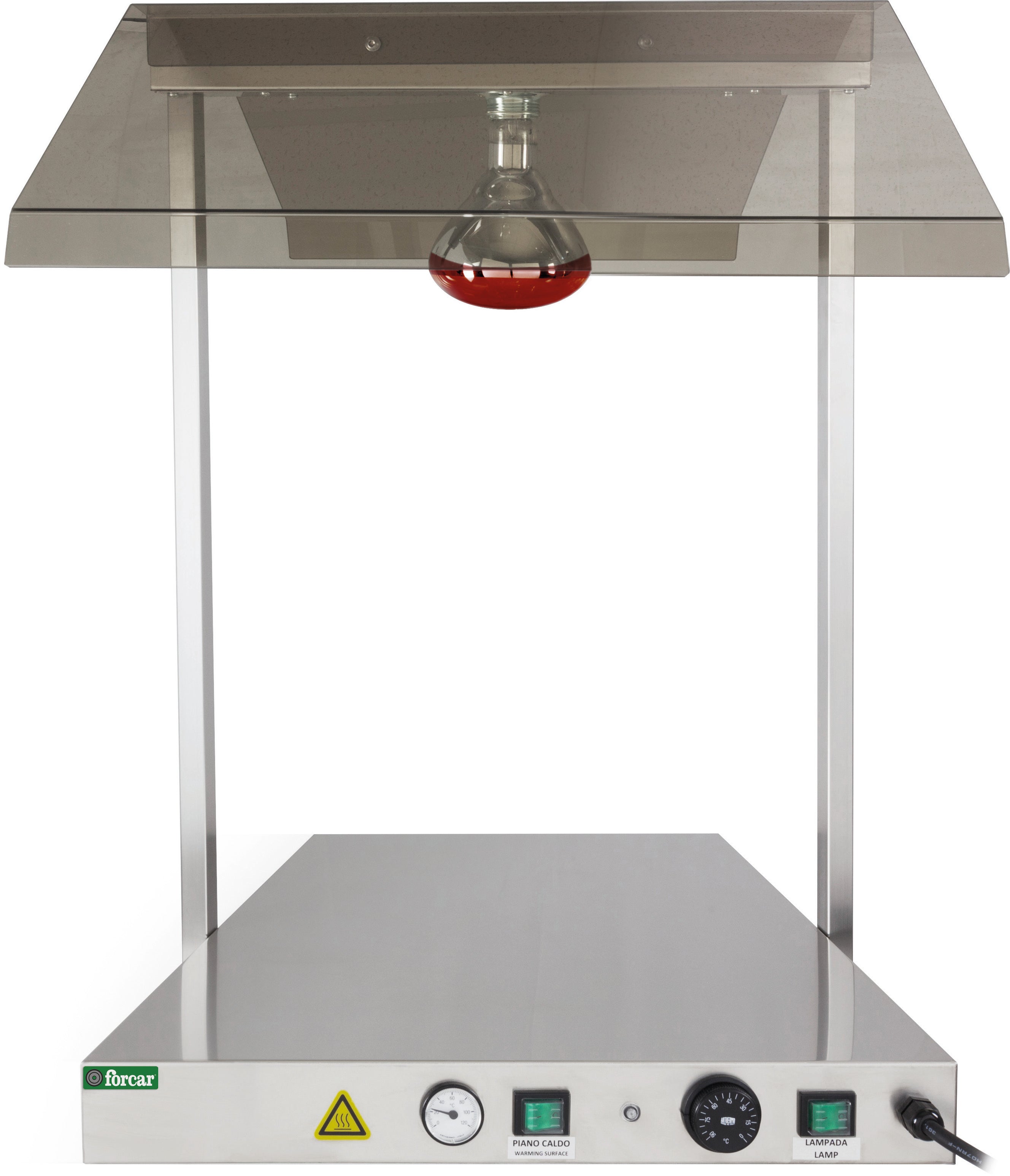 PIANO CALDO INOX 1 LAMPADA INFRAROSSI PCI4711