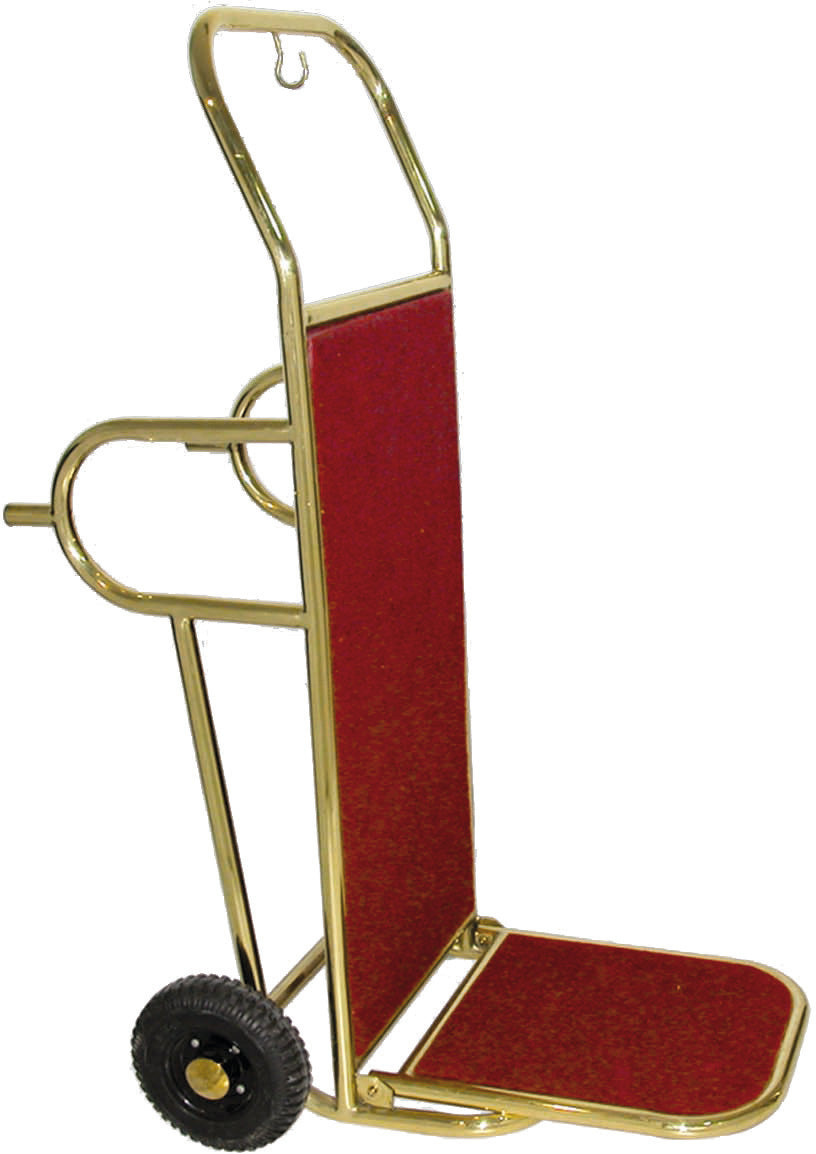 CARRELLO PORTAVALIGIE ROSSO + OTTONE PV2002