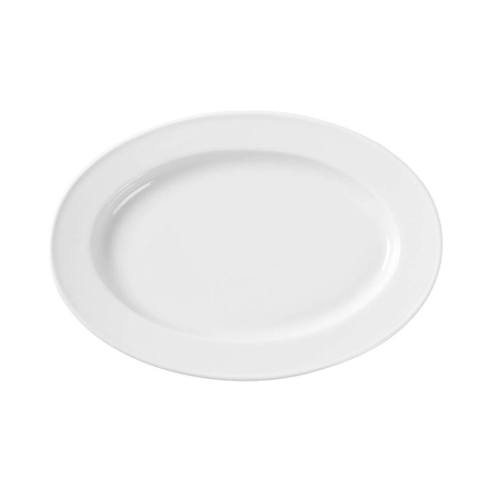 Piatto ovale, HENDI, Bianco, 340x240mm